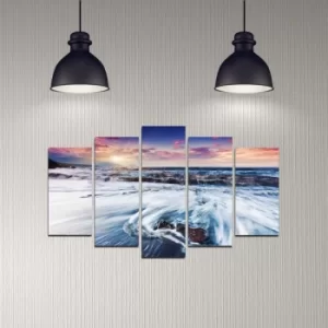 Image of 5DMDF-24 Multicolor Decorative MDF Painting (5 Pieces)
