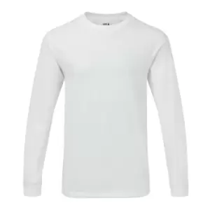 image of Gildan Mens Hammer Heavyweight Long Sleeve T-Shirt (L) (White)