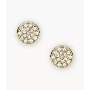 Image of Fossil Womens Gold-Tone Brass Earrings - Gold
