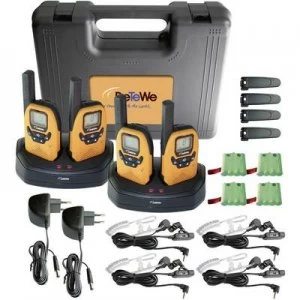 Image of DeTeWe Outdoor 8000 Quad Case 208048 PMR handheld transceiver 4 Piece set