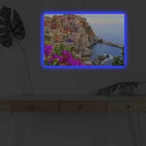 Image of 4570DHDACT-017 Multicolor Decorative LED Lighted Canvas Painting