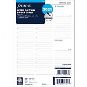 Image of Filofax Appointments Diary Refill A5 Week on 2 pages 2021 White