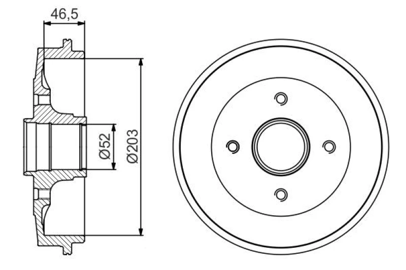 Image of Bosch 0 986 477 184 Brake Drum Rear Axle, 247mm, with ABS sensor ring Brake Drum (123)