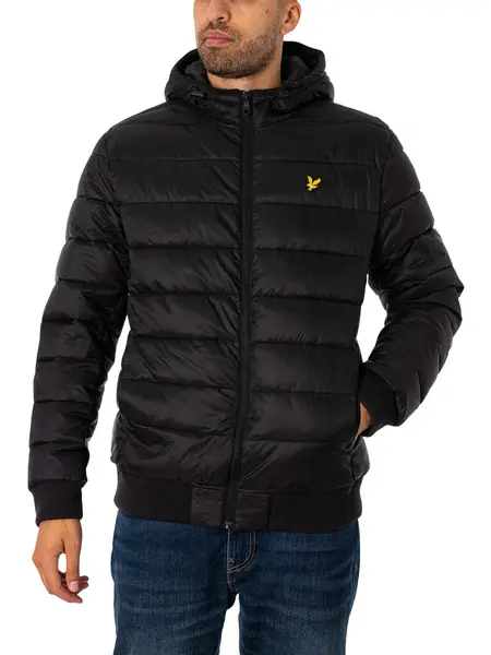 Image of Lyle & Scott Wadded Jacket Jet Black XL