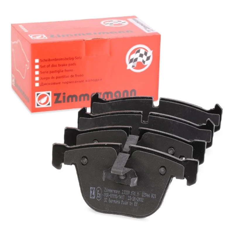 Image of ZIMMERMANN 23309.170.1 Brake pad set Rear Axle, prepared for wear warning indicator, Photo corresponds to scope of supply Brake Pad Set,disc brake (4
