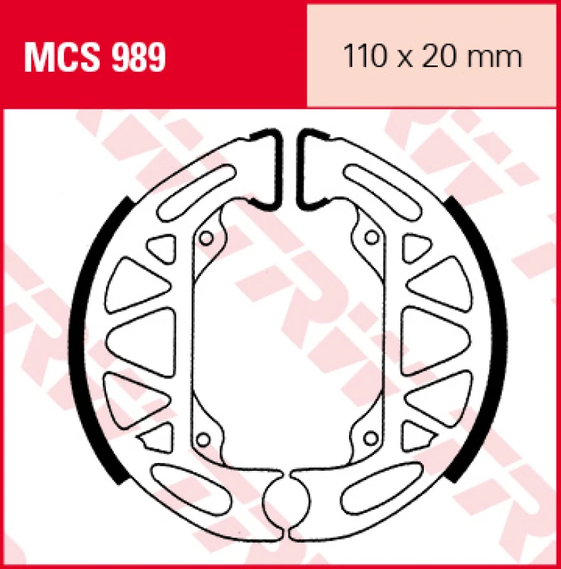 Image of TRW MCS989 Brake Shoes Ø: 100mm Brake Shoe Set (70)