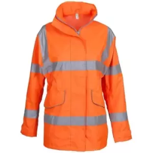 Image of Yoko Womens/Ladies Executive Hi-Vis Jacket (S) (Orange) - Orange