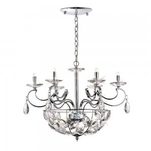 Image of Ceiling Pendant 6+3 Light G9 Polished Chrome, Crystal