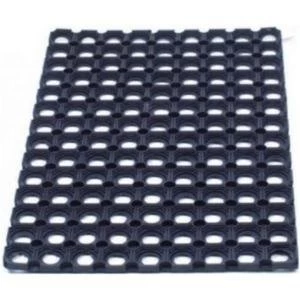 Image of Floortex Doortex Octomat 481222OCBK Indoor and Outdoor Rubber Door Mat