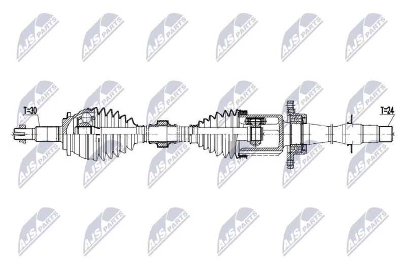 Image of NTY NPW-TY-193 Drive shaft Front Axle Right Drive Shaft (13)