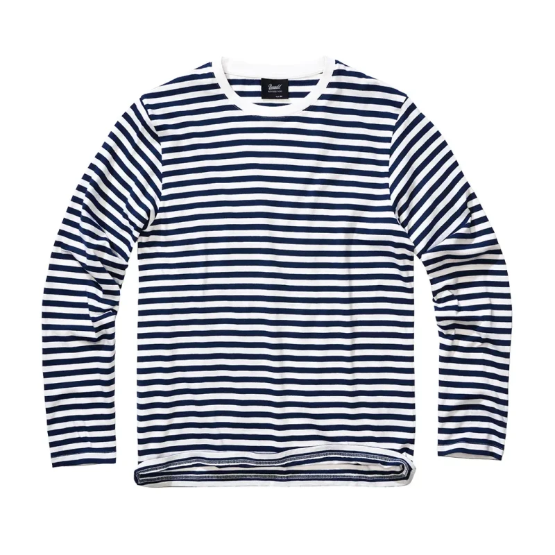 Image of Brandit Long sleeve T-Shirt Brandit Stripe Bleu Male XL
