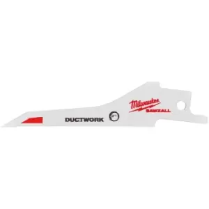 Image of Milwaukee Ductwork Thin Metal Cutting Reciprocating Saw Blades 85mm Pack of 5