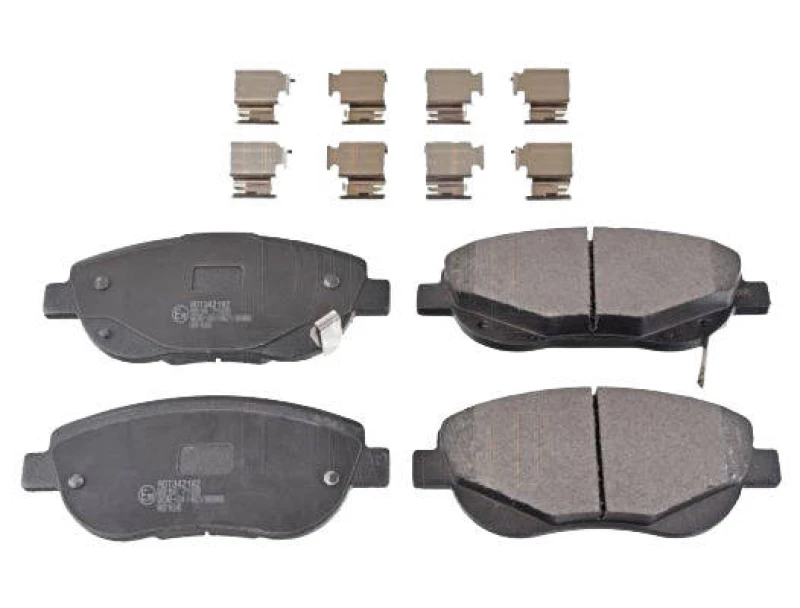 Image of Blue PRINT ADT342182 Brake pad set Front Axle, with acoustic wear warning, with fastening material Brake Pad Set,disc brake (402)