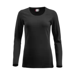 Image of Clique Womens/Ladies Carolina Long-Sleeved T-Shirt (M) (Black)
