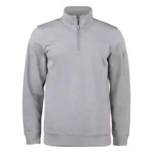 Image of Clique Unisex Adult Basic Active Quarter Zip Sweatshirt (XL) (Grey Melange)