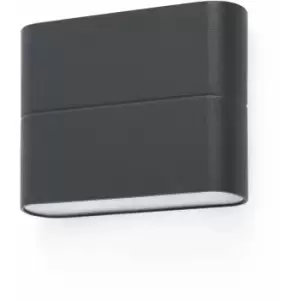 Image of Aday LED Outdoor Small Up Down Wall Light Dark Grey IP54