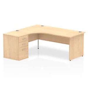 Image of Impulse 1800 Left Hand Panel End Workstation 600 Pedestal Bundle Maple