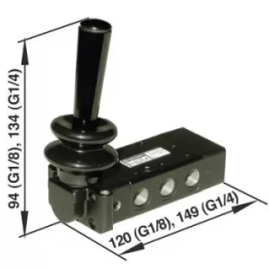 Image of Norgren Mechanically operated pneumatic valve X3067702 Enclosure material Aluminium