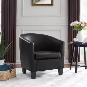 image of Canberra Tub Chair Accent Chair With Wooden Legs