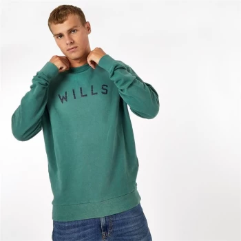 image of Jack Wills Jack Oswald Crew Neck Sweatshirt - Blue Spruce