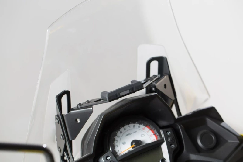 Image of GPS.08.646.10700/B - GPS.08.646.10700/B - SW Motech GPS Mount For Cockpit - Kawasaki KLE 650 2014-2021 - Black GPS.08.646.10700/B