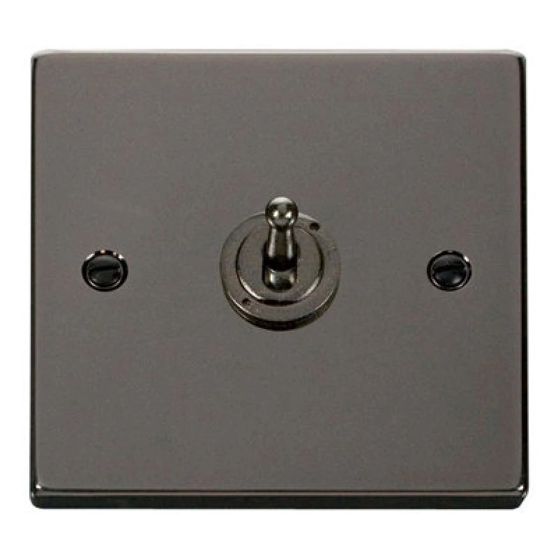 Image of SE Home Black Nickel 1 Gang 2 Way 10AX Toggle Light Switch Black