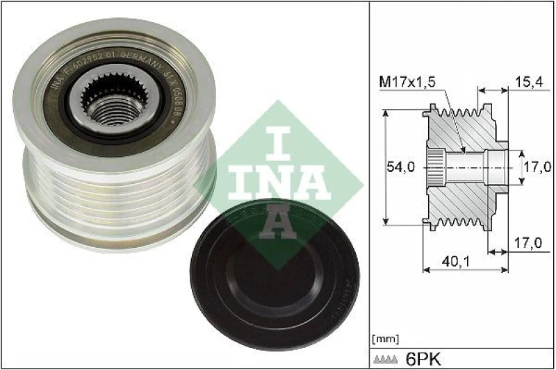Image of Alternator clutch pulley INA 535 0317 10