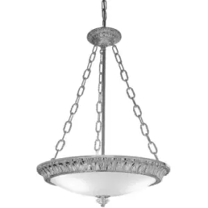 image of 14kolarz - Classic pendant light MILADY chrome 3 bulbs