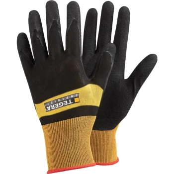 Image of 8802 Infinity Palm-side Coated Black/Yellow Heat Resistant Gloves - Size 10