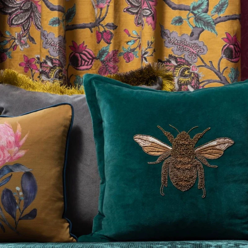 Image of Voyage Maison Layla Animal Oxford Cushion Teal