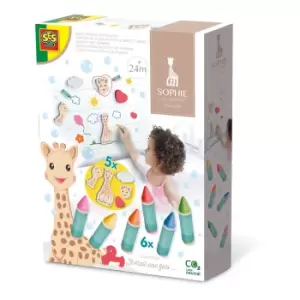 Image of SES Creative Sophie La Giraffe Bath Crayons with Shapes, 2 Years...