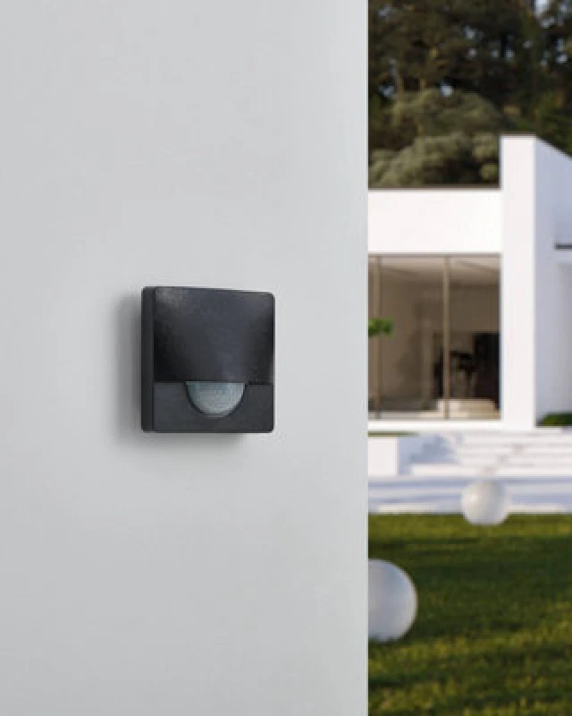 Image of EGLO Eglo DETECT ME 3 Black Outdoor Motion Detector Black One Size Unisex 9002759974657