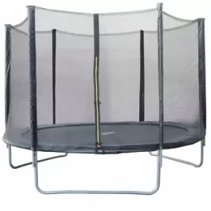 image of Airwave - Outdoor 8FT Trampoline With Safety Enclosure For Kids - Black - Black