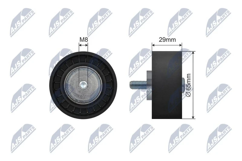 Image of NTY Deflection / guide pulley, V-ribbed belt NTY RNK-AR-014