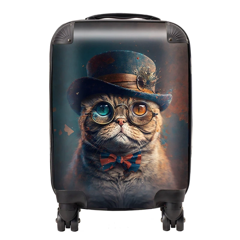 Image of Warren Reed - Designer Scottish Fold Cat Splashart Suitcase Size: Small Multicolor Unisex Small