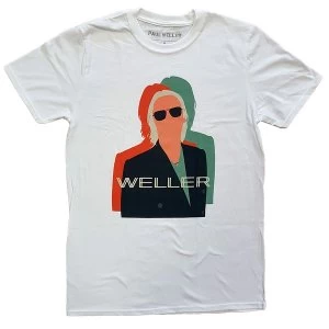 image of Paul Weller - Illustration Offset Unisex Large T-Shirt - White