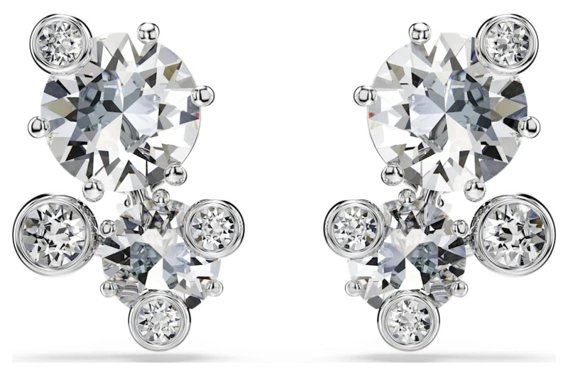 Image of Swarovski 5732253 Constella Stud Earrings, Round Cut, White Jewellery