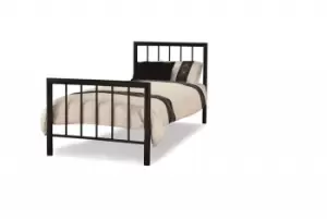 Image of Serene Modena 3ft Single Black Metal Bed