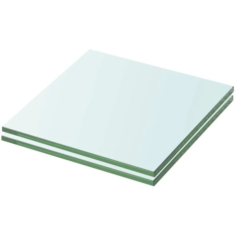 Image of VIDAXL Shelves 2 pcs Panel Glass Clear 20x15cm vidaXL 3051543