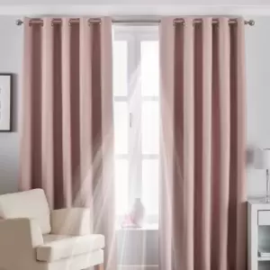 Image of Riva Paoletti Eclipse Ringtop Eyelet Curtains (117 x 183 cm) (Blush)