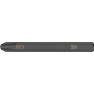 Image of Wera 851 S Phillips Screwdriver Bit for Hand Impact Drivers PH3 70mm Pack of 1