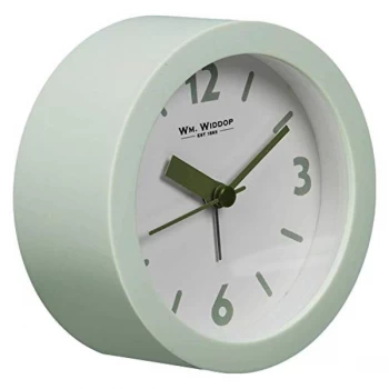 Image of Round Alarm Clock with Sweep Movement - Gree