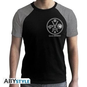 Image of Game Of Thrones - Throne War Mens Xx-Large T-Shirt - Black/Grey