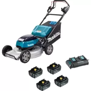 image of Makita DLM533PT4 530mm Cordless Brushless Lawnmower