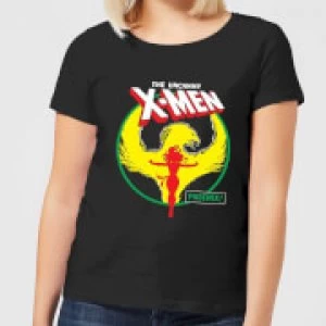 image of X-Men Dark Phoenix Circle Womens T-Shirt - Black