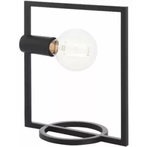 image of Loops - Table Lamp Matt Black 10W LED E27 Bedside Light Base Only e10768