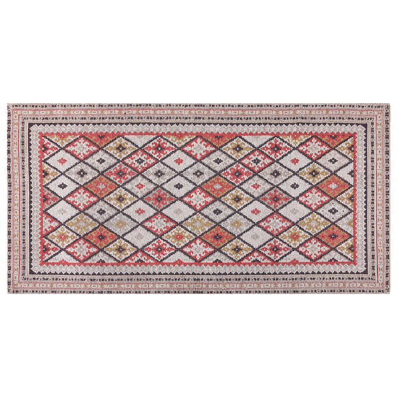 Image of Beliani Rug Anadag Red 80 X 150 Cm Cotton