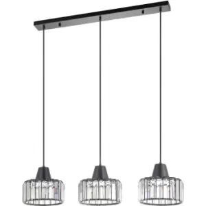 image of 3 Light Bar Crystal Pendant Ceiling Light - Harper Living