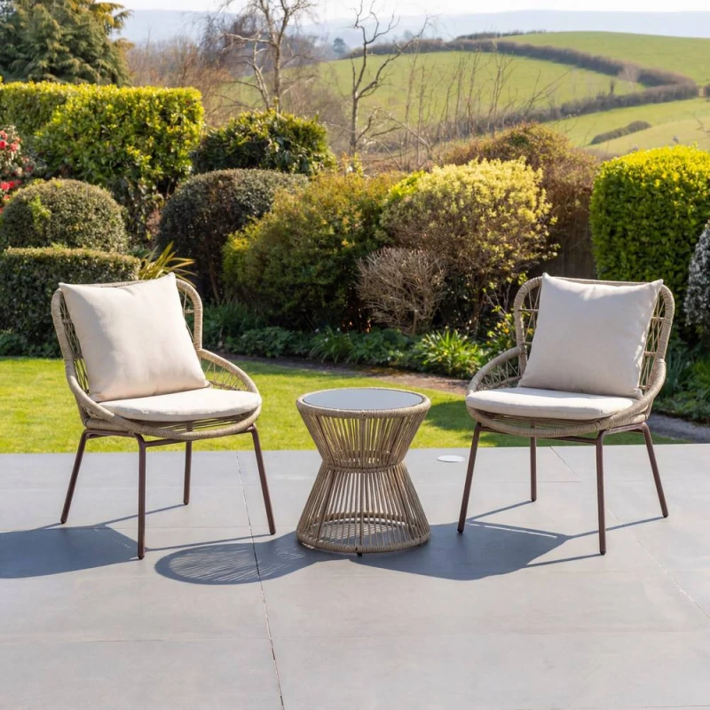 Image of Artemis Home Sagone Patio Bistro Set in Natural Natural Unisex
