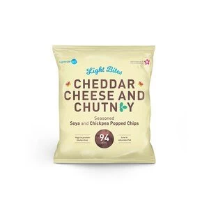 Image of Light Bites Cheddar Cheese and Chutney Popped Chips